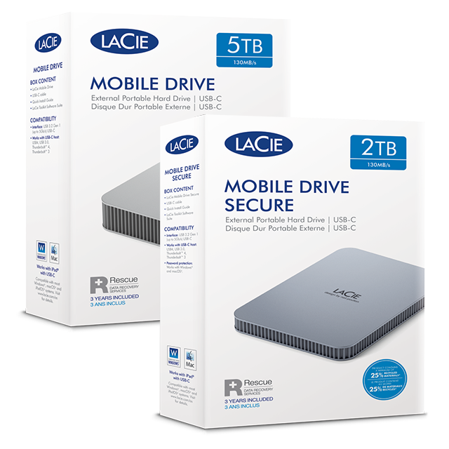 kapital Beregning komplikationer LaCie Mobile Drive - USB-C External Hard Drive | LaCie US