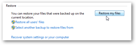 Restore your files